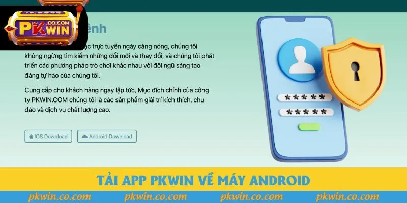 Tải app pkwin về máy Android